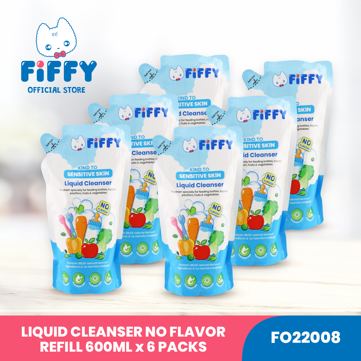 FIFFY LIQUID CLEANSER NO FLV REFILL * 6 - FO22008