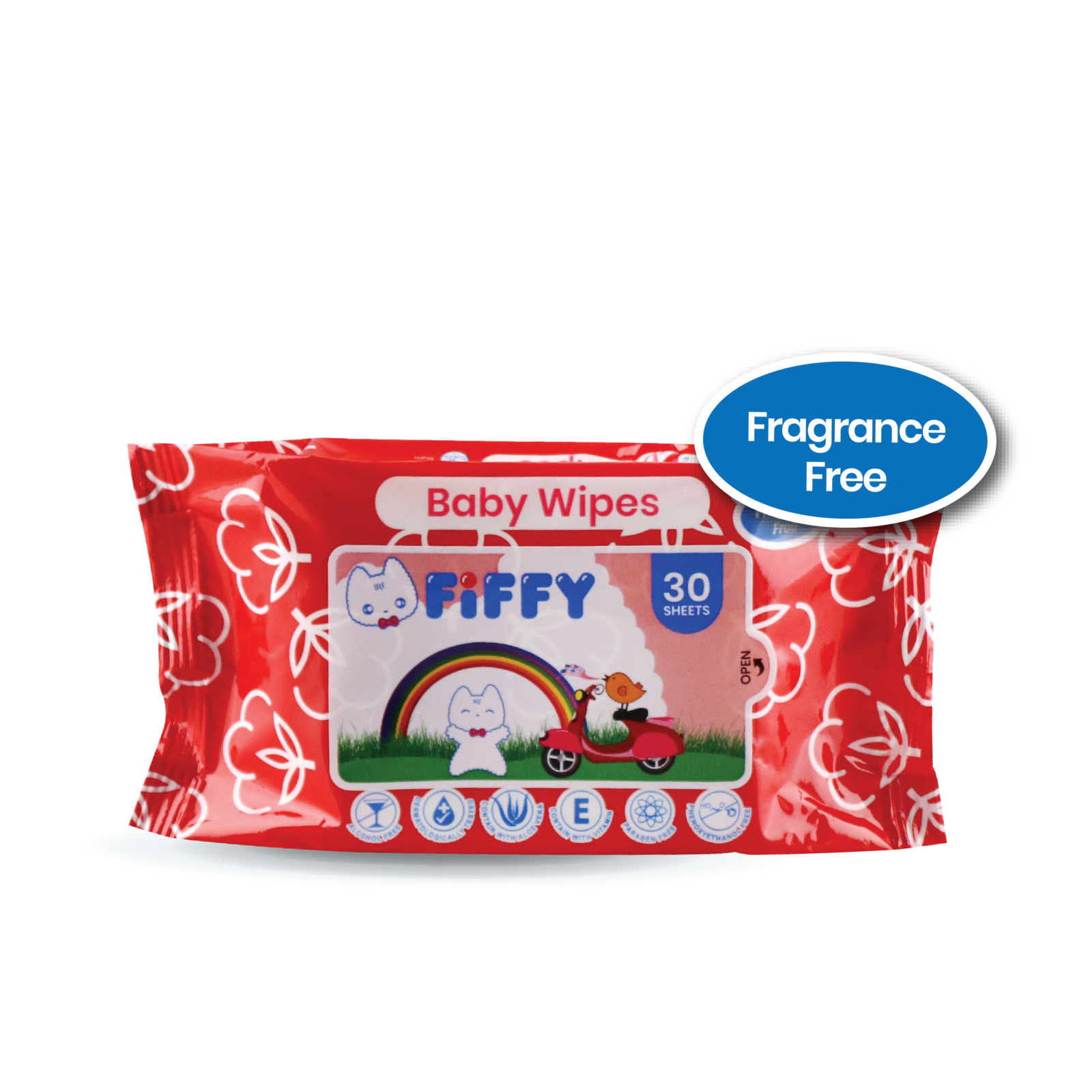 FIFFY BABY WIPES FRAGRANCE FREE 30’S X 2