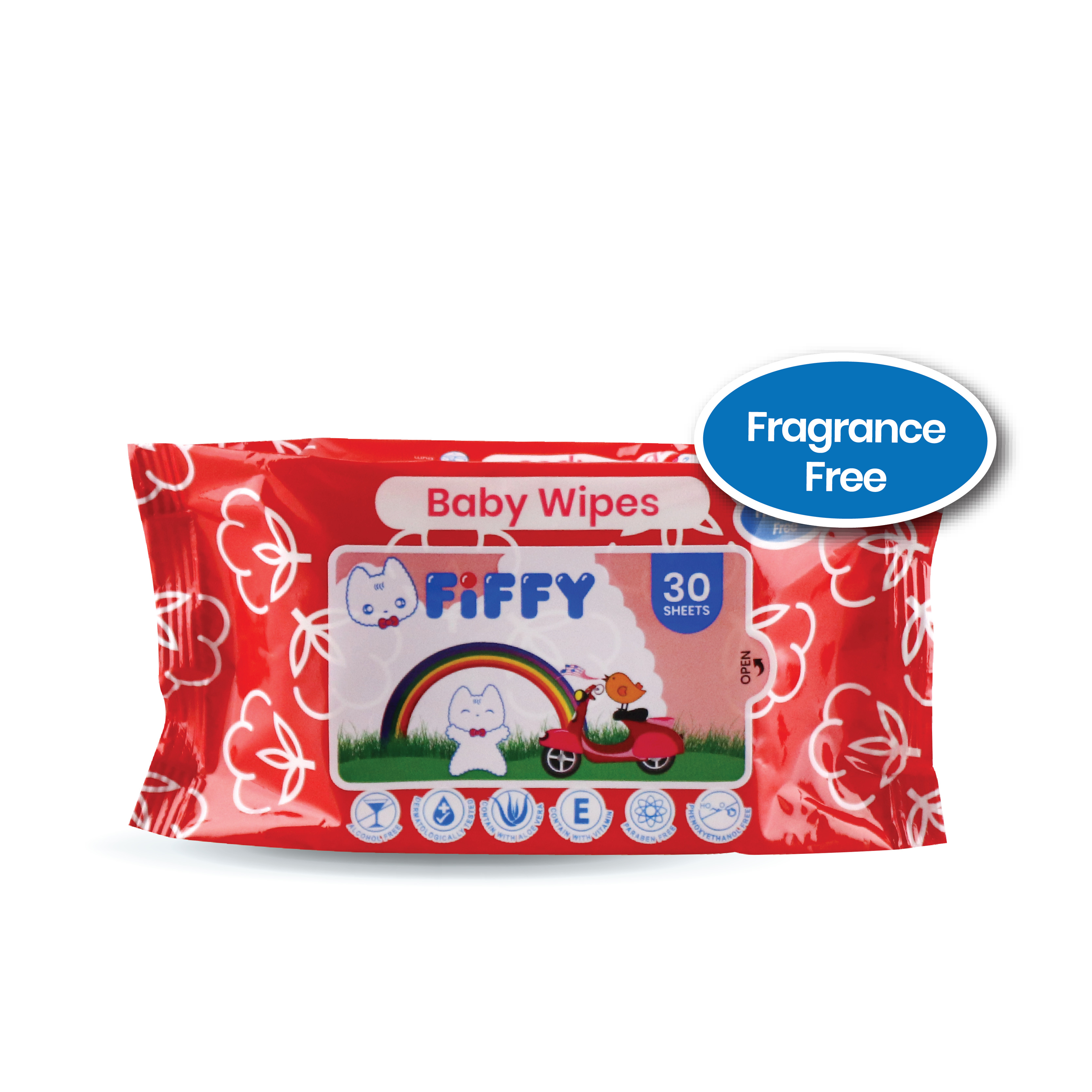 FIFFY BABY WIPES FRAGRANCE FREE 30\'S X 2