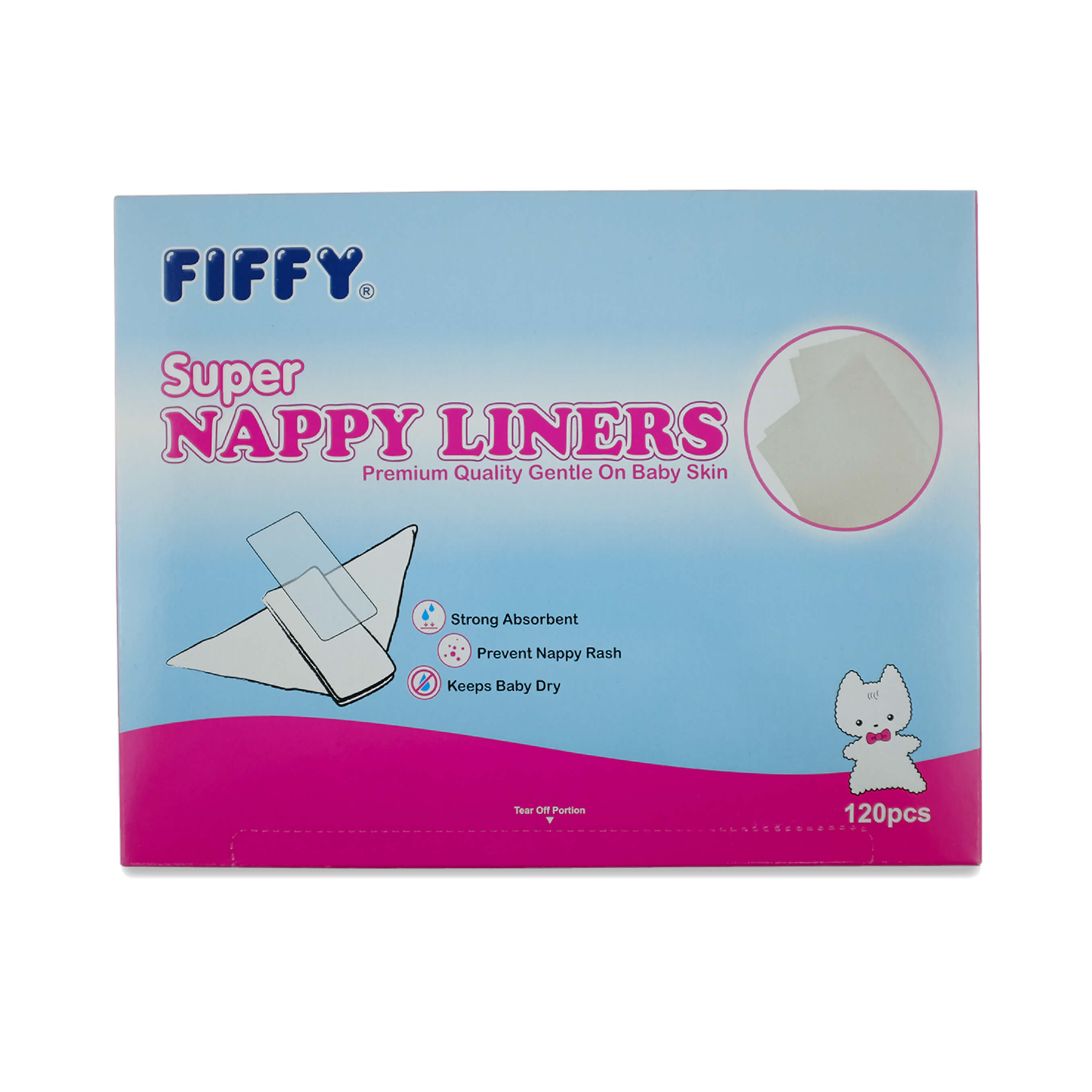 FIFFY SUPER NAPPY LINERS (120’S)