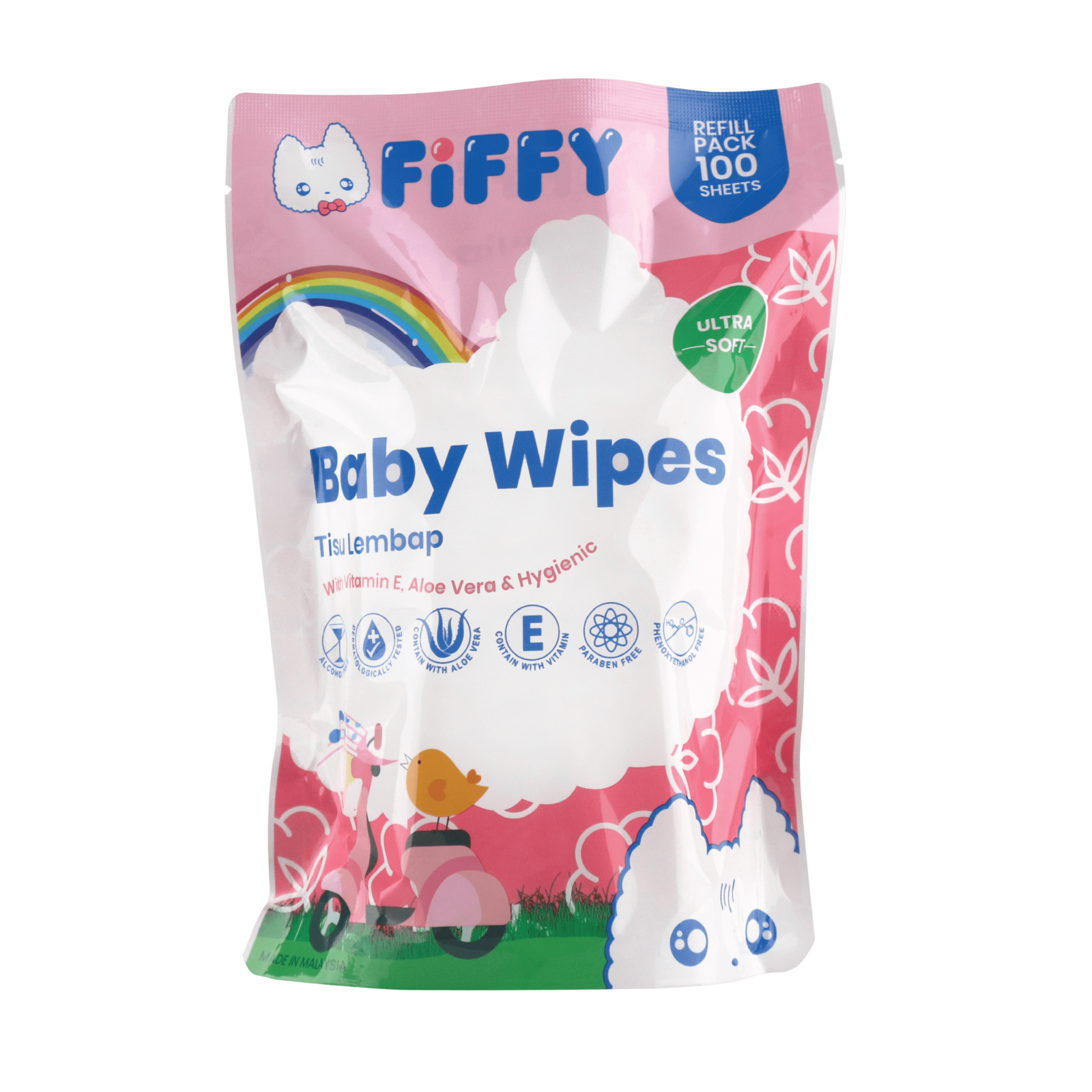 FIFFY BABY ULTRA SOFT WIPES 100'S CAN + 100'S REFILL