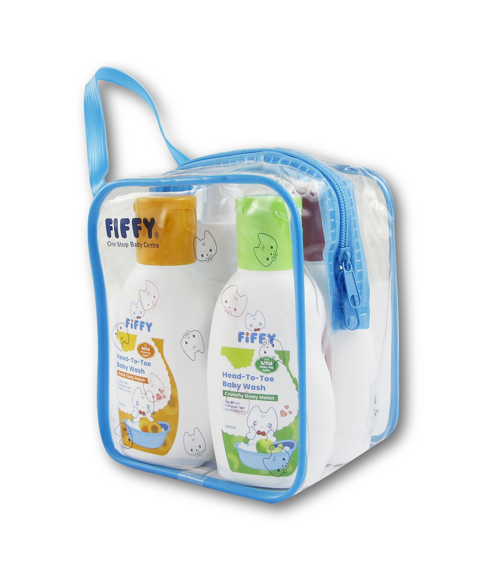 FIFFY TRAVEL TOILETRIES SET (100ML X 4 PCS)