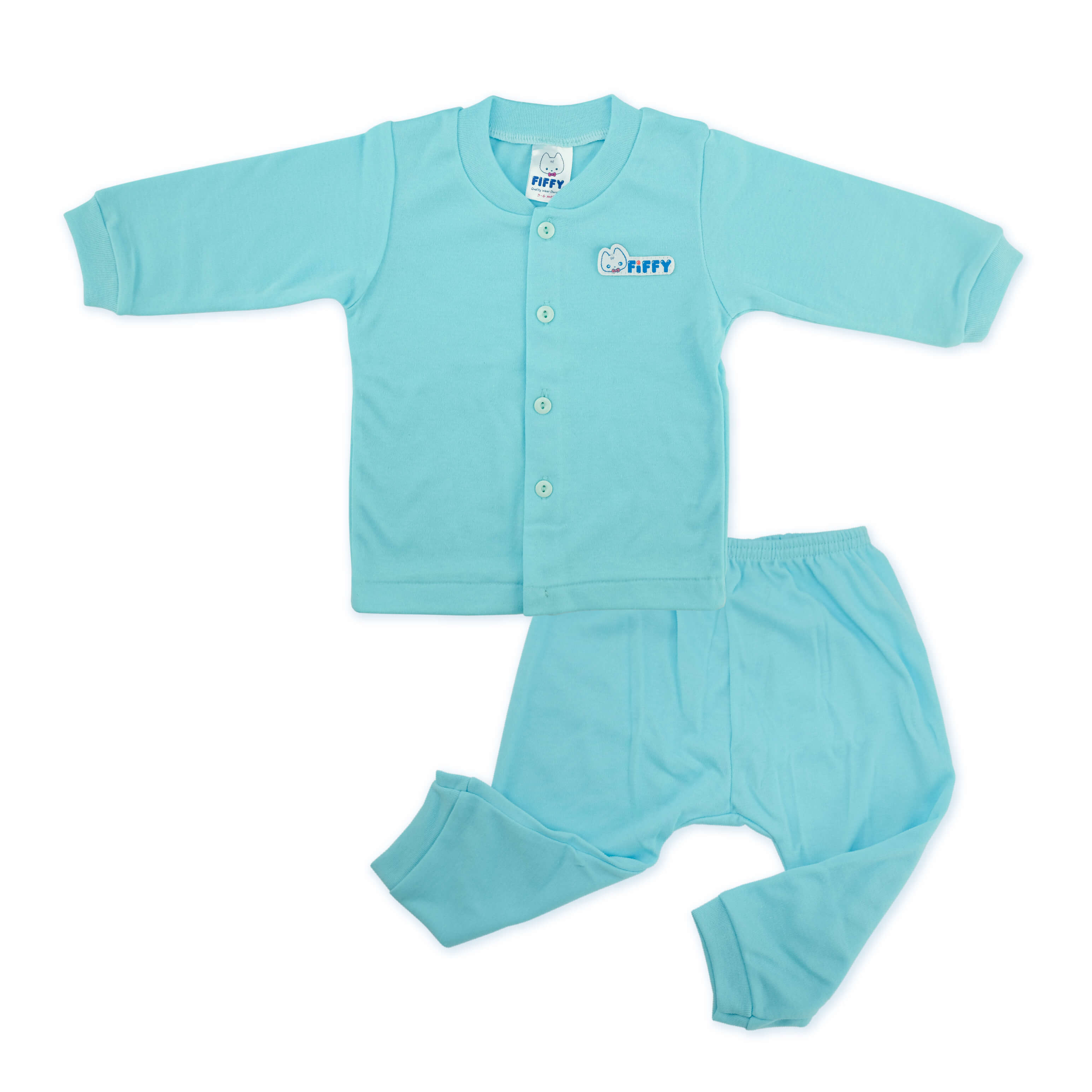 FIFFY BABY PLAIN LONG SLEEVE + LONG PANT VEST SUIT